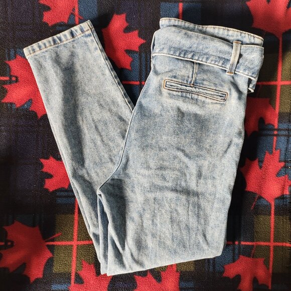 Sézane Austin Trousers High-waisted Ankle-length Blue Denim Jeans (Paperbag) - Picture 1 of 12